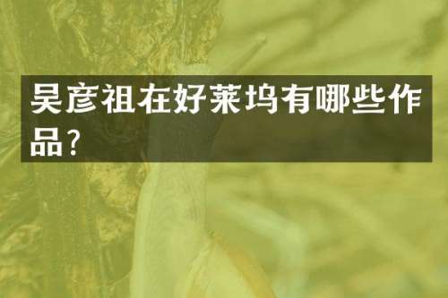 吴彦祖在好莱坞有哪些作品？