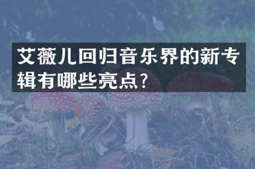 艾薇儿回归音乐界的新专辑有哪些亮点？