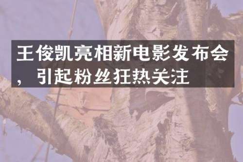 王俊凯亮相新电影发布会，引起粉丝狂热关注