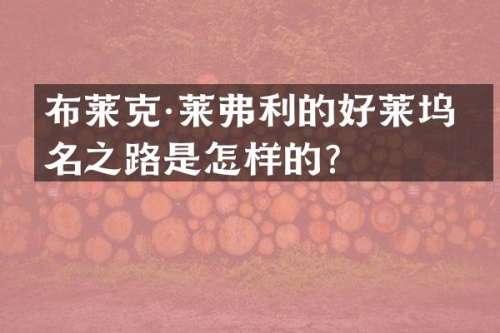 布莱克·莱弗利的好莱坞成名之路是怎样的？
