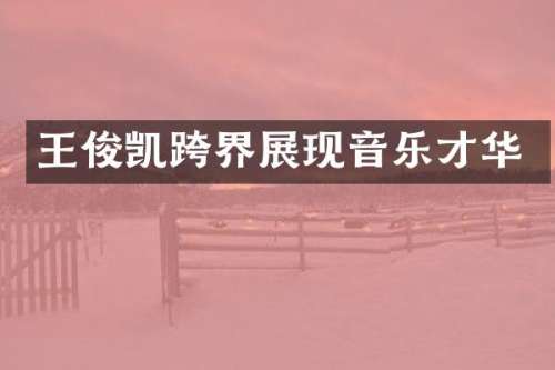王俊凯跨界展现音乐才华