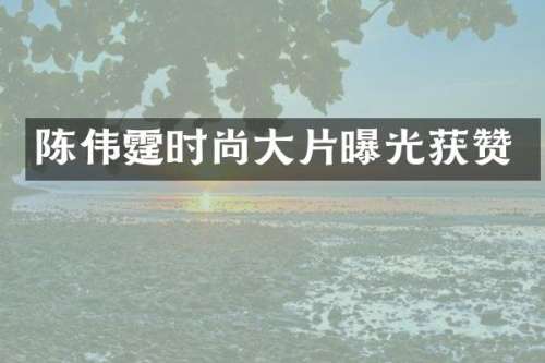 陈伟霆时尚大片曝光获赞