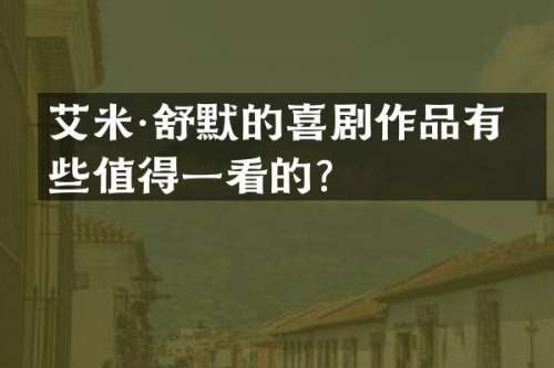 艾米·舒默的喜剧作品有哪些值得一看的？