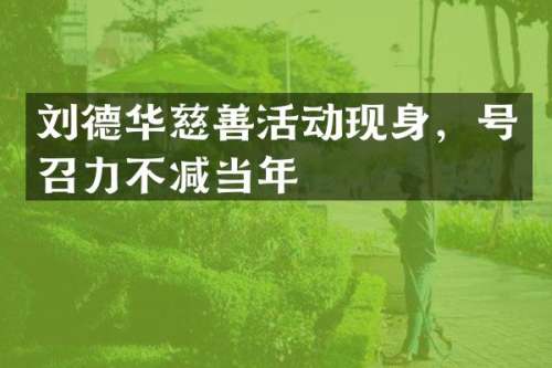 刘德华慈善活动现身，号召力不减当年