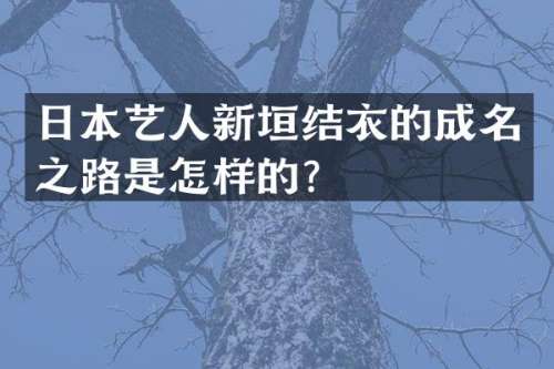 日本艺人新垣结衣的成名之路是怎样的？