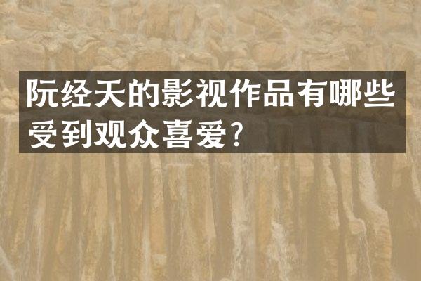 阮经天的影视作品有哪些受到观众喜爱？