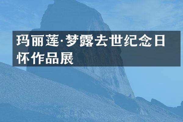 玛丽莲·梦去世纪念日缅怀作品展