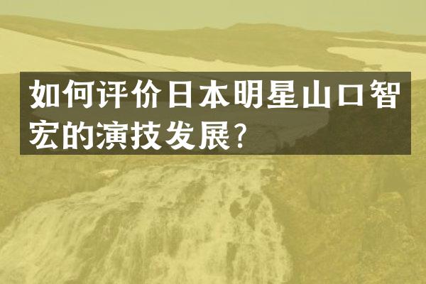 如何评价日本明星山口智宏的演技发展？