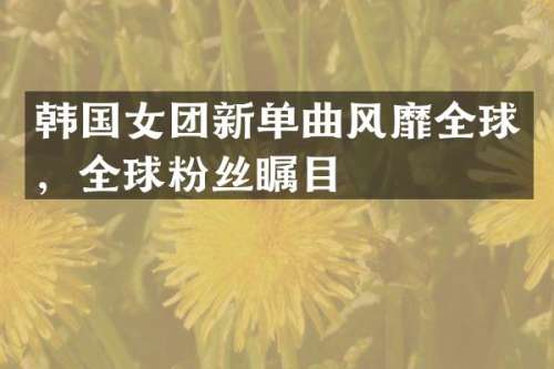 韩国女团新单曲风靡全球，全球粉丝瞩目