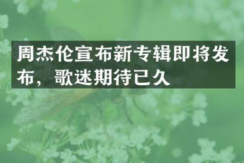 周杰伦宣布新专辑即将发布，歌迷期待已久