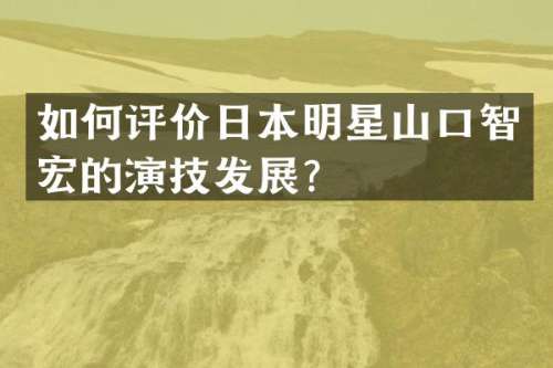 如何评价日本明星山口智宏的演技发展？