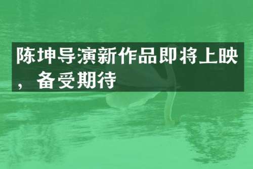 陈坤导演新作品即将上映，备受期待