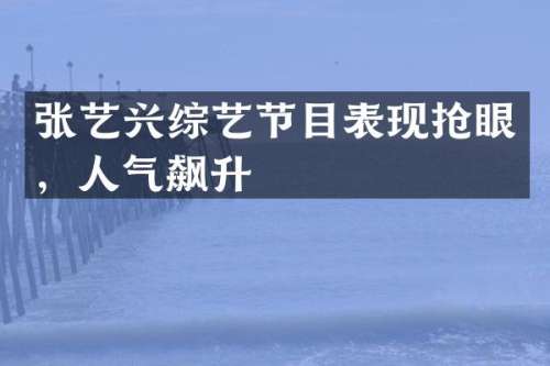 张艺兴综艺节目表现抢眼，人气飙升