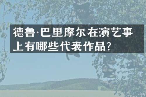 德鲁·巴里摩尔在演艺事业上有哪些代表作品？