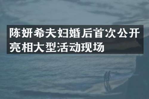 陈妍希夫妇婚后首次公开亮相大型活动现场