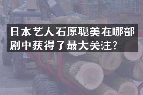 日本艺人石原聪美在哪部剧中获得了最大关注？