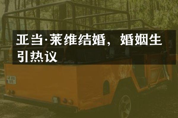 亚当·莱维结婚，婚姻生活引热议