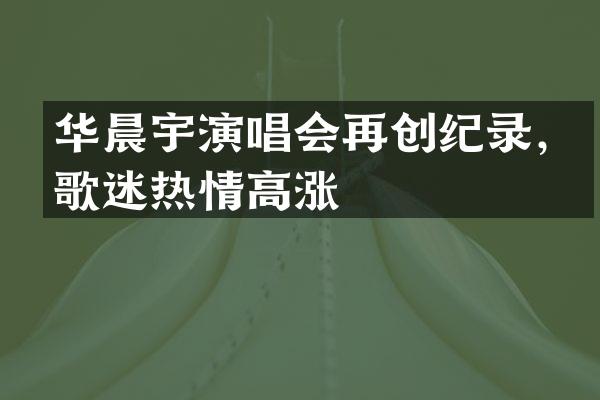 华晨宇演唱会再创纪录，歌迷热情高涨