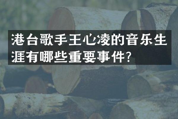 港台歌手王心凌的音乐生涯有哪些重要事件？
