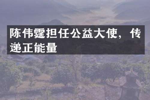 陈伟霆担任公益大使，传递正能量