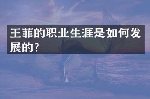 王菲的职业生涯是如何发展的？