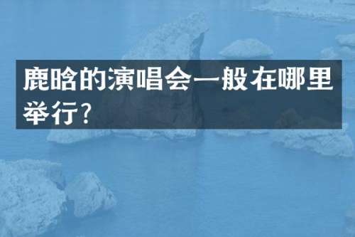 鹿晗的演唱会一般在哪里举行？