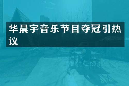 华晨宇音乐节目夺冠引热议
