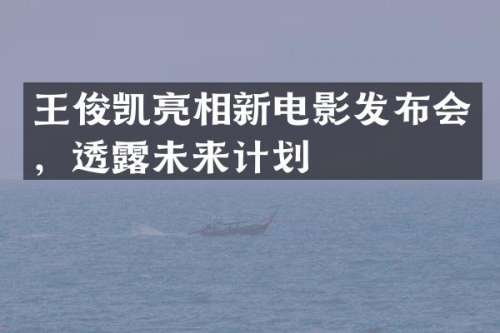 王俊凯亮相新电影发布会，透未来计划