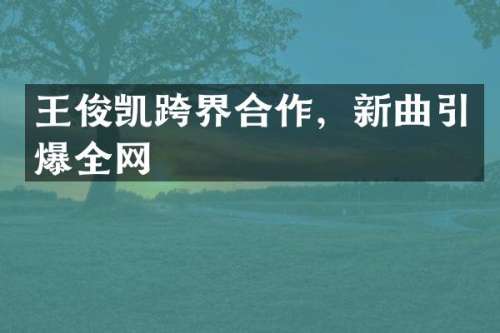 王俊凯跨界合作，新曲全网