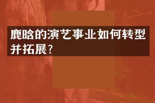 鹿晗的演艺事业如何转型并拓展？