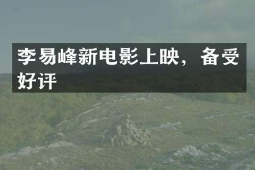 李易峰新电影上映，备受好评