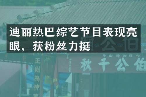 迪丽热巴综艺节目表现亮眼，获粉丝力挺