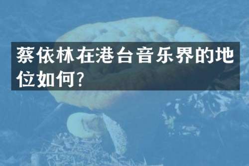 蔡依林在港台音乐界的地位如何？