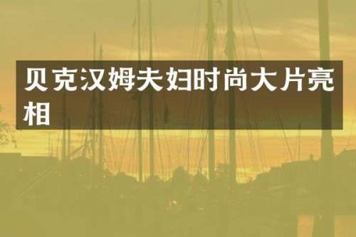 贝克汉姆夫妇时尚大片亮相