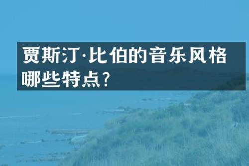 贾斯汀·比伯的音乐风格有哪些特点？