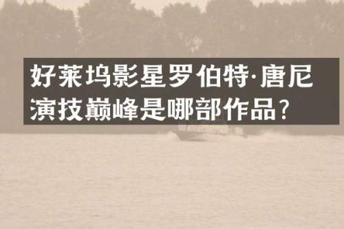 好莱坞影星罗伯特·唐尼的演技巅峰是哪部作品？