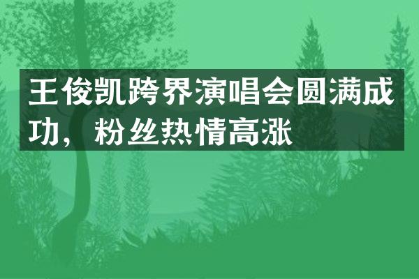 王俊凯跨界演唱会圆满成功，粉丝热情高涨