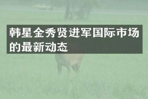 韩星金秀贤进军国际市场的最新动态