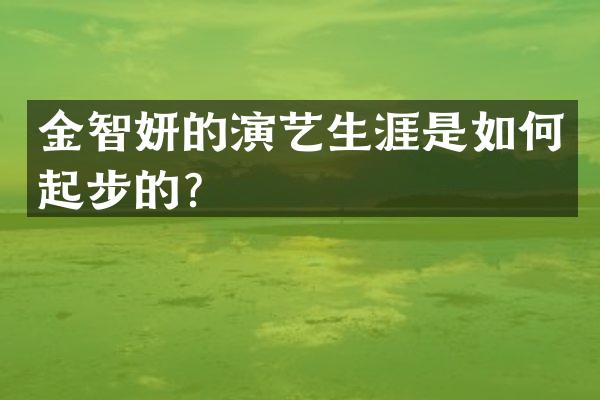 金智妍的演艺生涯是如何起步的？