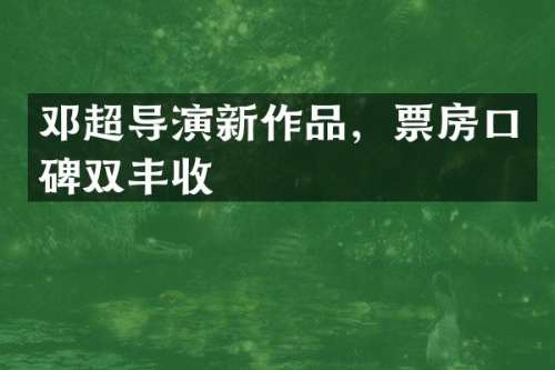 邓超导演新作品，票房口碑双丰收