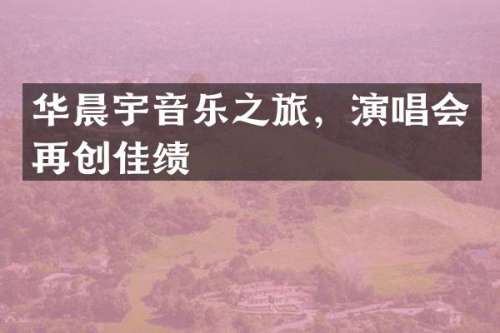 华晨宇音乐之旅，演唱会再创佳绩