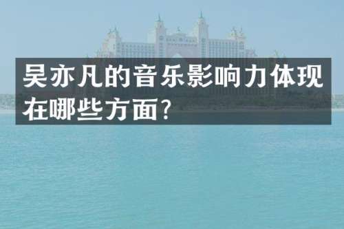 吴亦凡的音乐影响力体现在哪些方面？