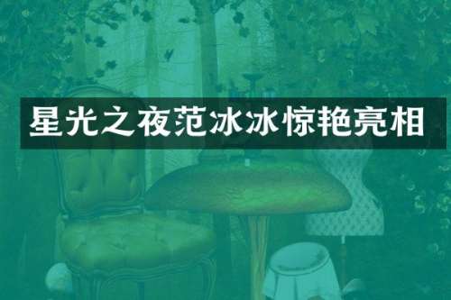 星光之夜惊艳亮相