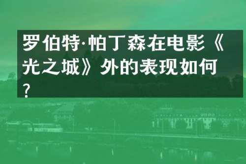 罗伯特·帕丁森在电影《暮光之城》外的表现如何？