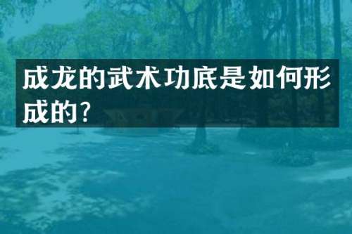 成龙的武术功底是如何形成的？