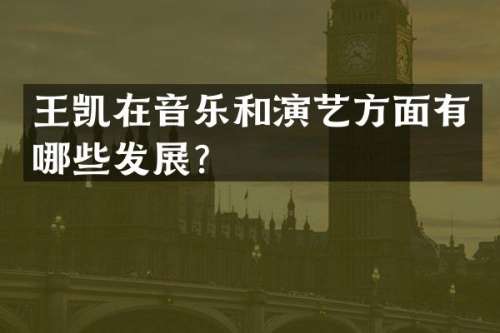王凯在音乐和演艺方面有哪些发展？
