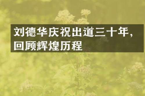 刘德华庆祝出道三十年，回顾辉煌历程