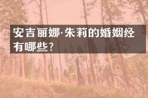 安吉丽娜·朱莉的婚姻经历有哪些？