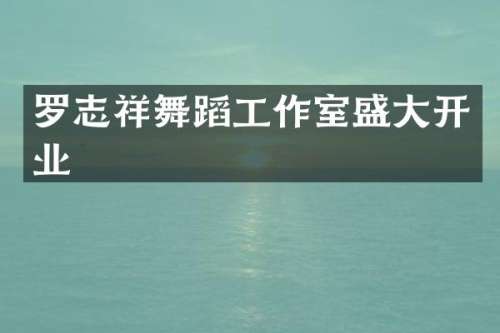 罗志祥舞蹈工作室盛大开业