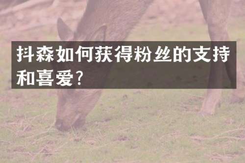 抖森如何获得粉丝的支持和喜爱？
